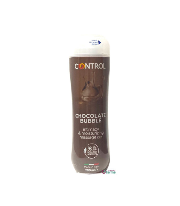 Contrôle Bulle Gel de Massage au Chocolat 200ml